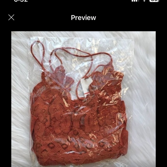 NWT Free People Gorgeous Lace & Ruffle Adella Top Orange - XS - Picture 4 of 5